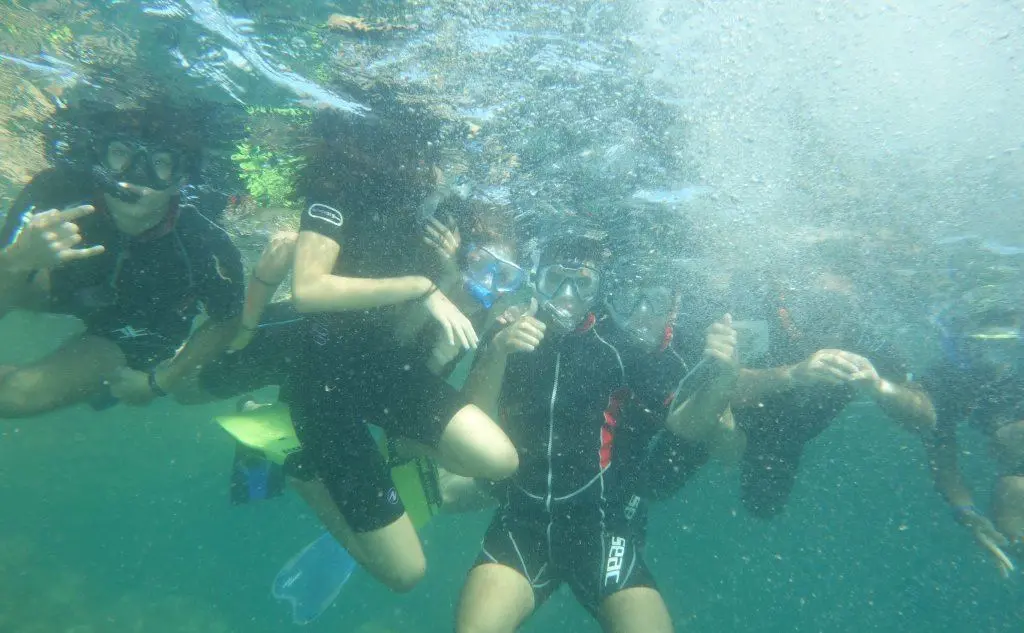 Attività subacquea con gli studenti