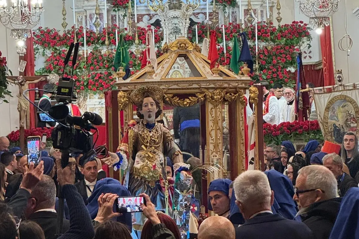 Sant'Efisio nella chiesa di Stampace (Foto Stefano Anedda)