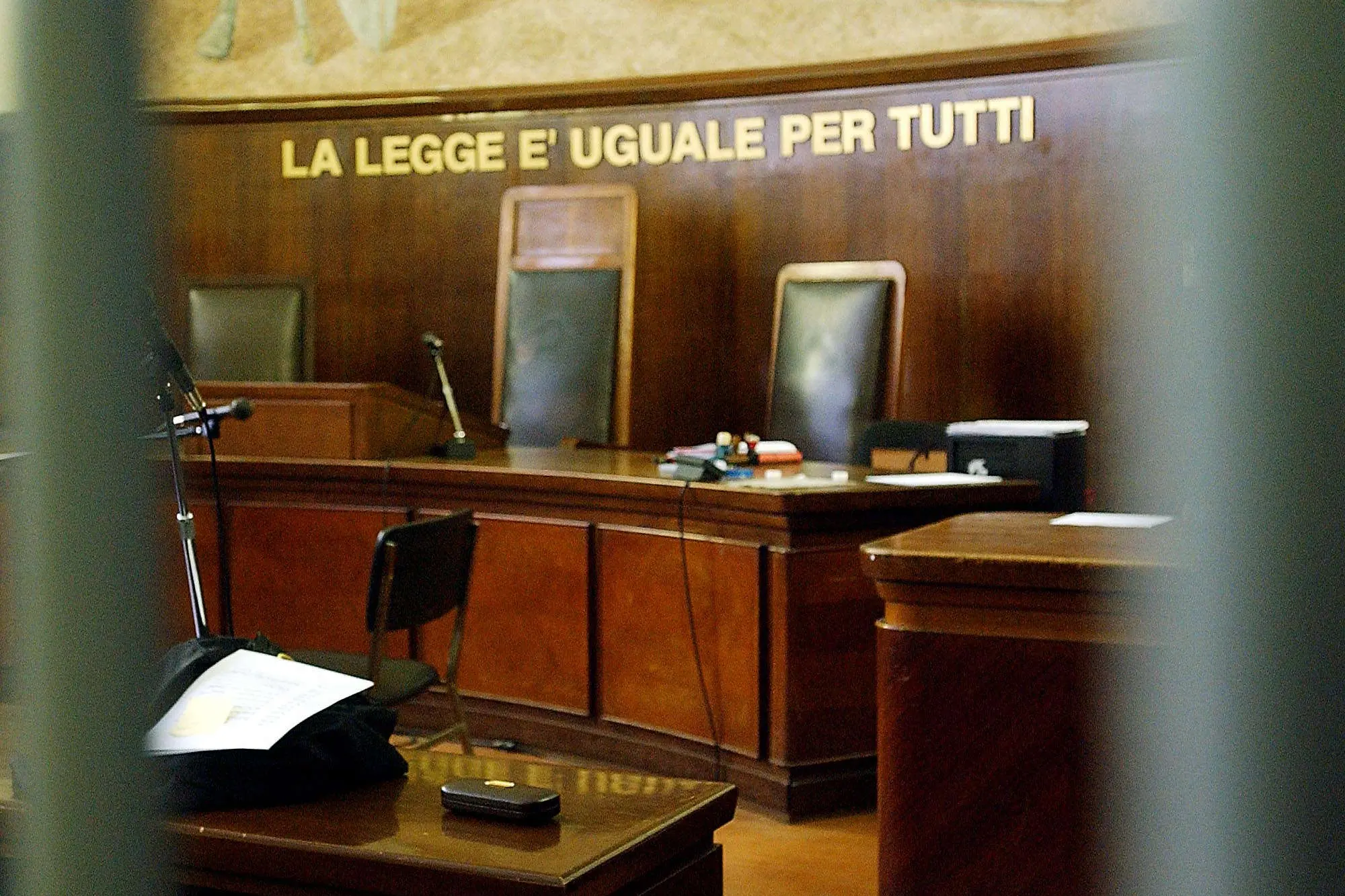 Un’aula del Tribunale di Oristano