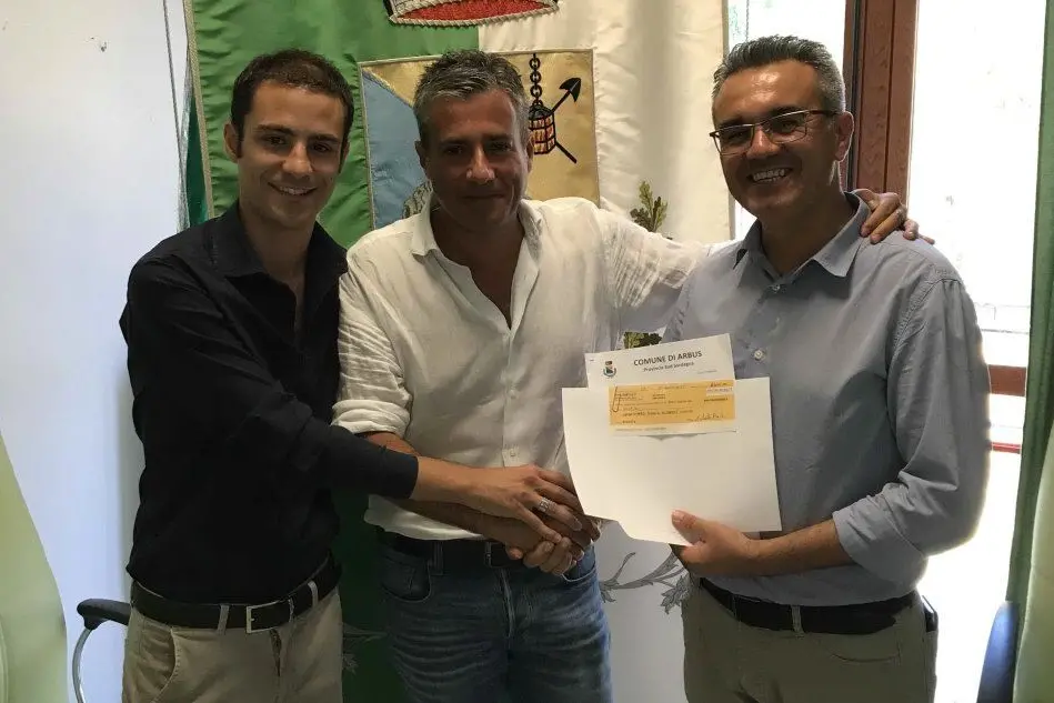 Visita del deputato Michele Piras che ha incontrato ad Arbus il vicesindaco Michele Schirru e il sindaco Antonello Ecca