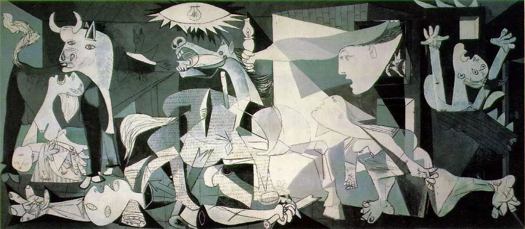 Un'immagine di Guernica, forse l'opera più celebra di Picasso