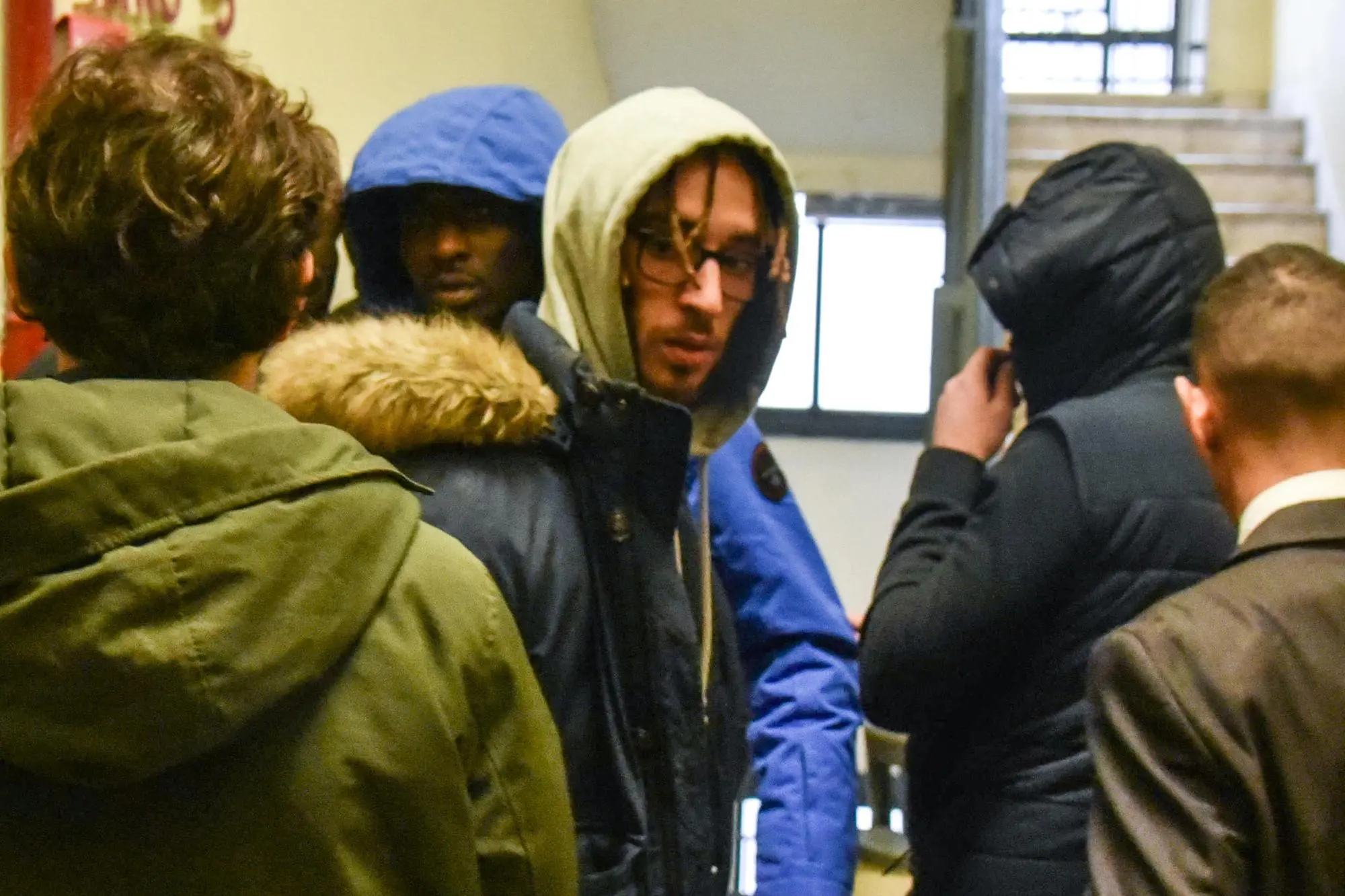Il trapper Baby Gang in tribunale (Ansa)