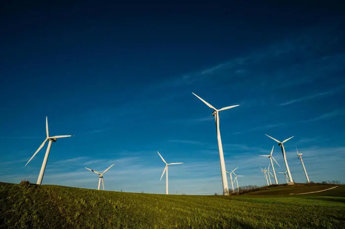 Un parco eolico, immagine simbolo (Ansa)