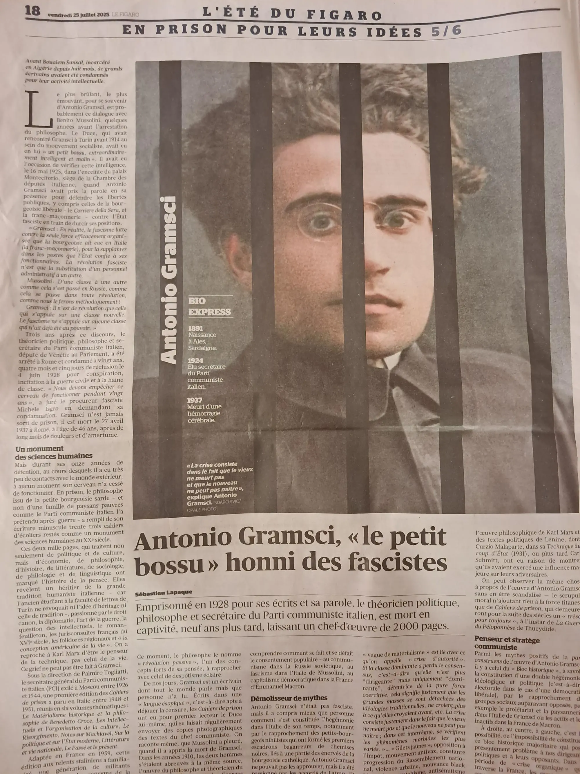 Gramsci su Le Figaro