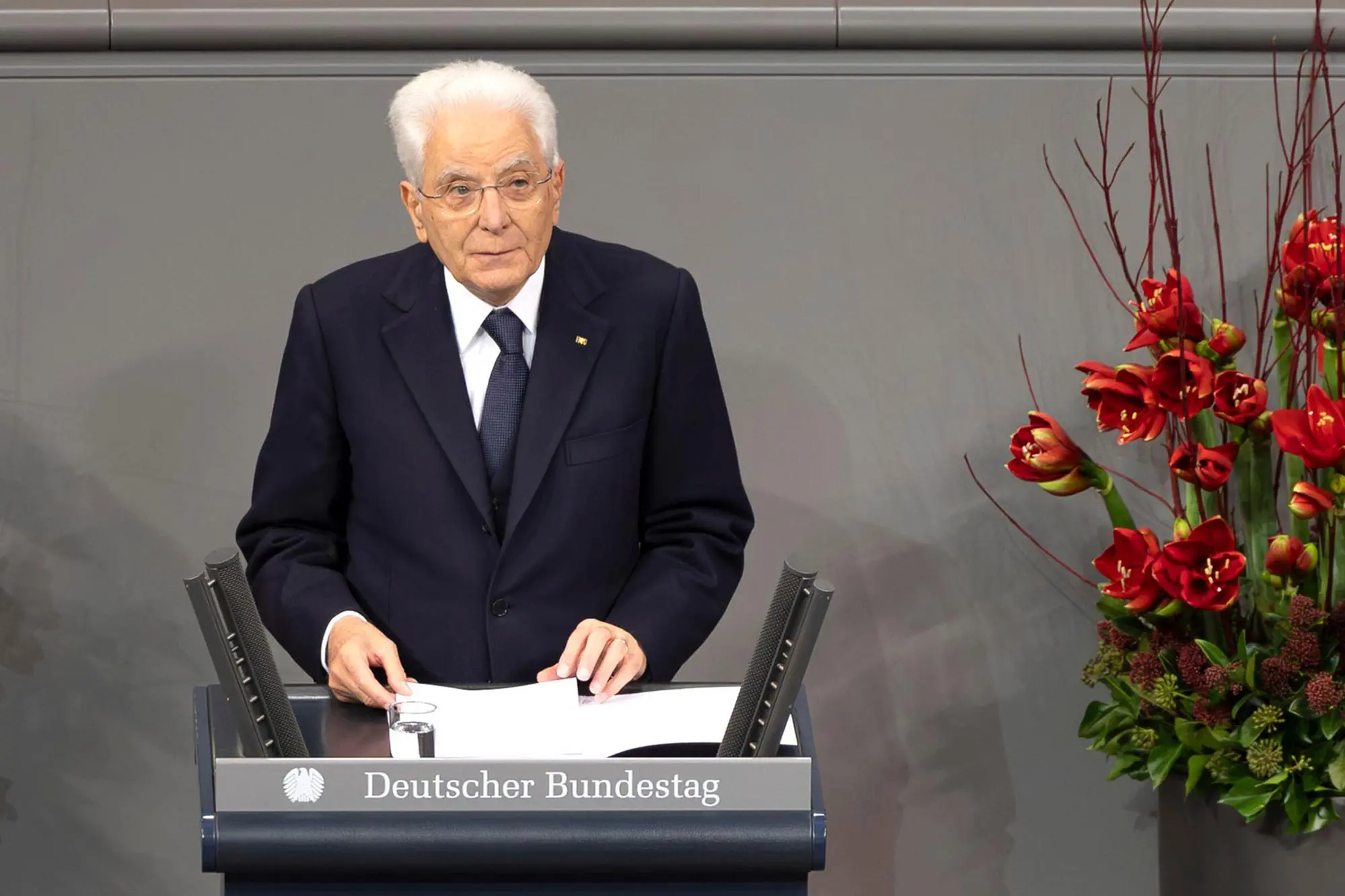 Il presidente della Repubblica Sergio Mattarella in occasione della Cerimonia della “Giornata del Lutto Nazionale” a Berlino, 16 novembre 2025. ANSA/Francesco Ammendola - Ufficio per la Stampa e la Comunicazione della Presidenza della Repubblica +++ NPK +++ NO SALES, EDITORIAL USE ONLY +++