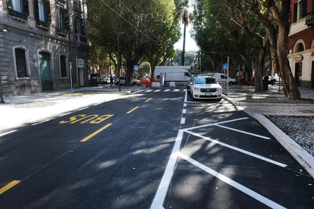 Il tratto di viale Trieste appena riaperto al traffico
