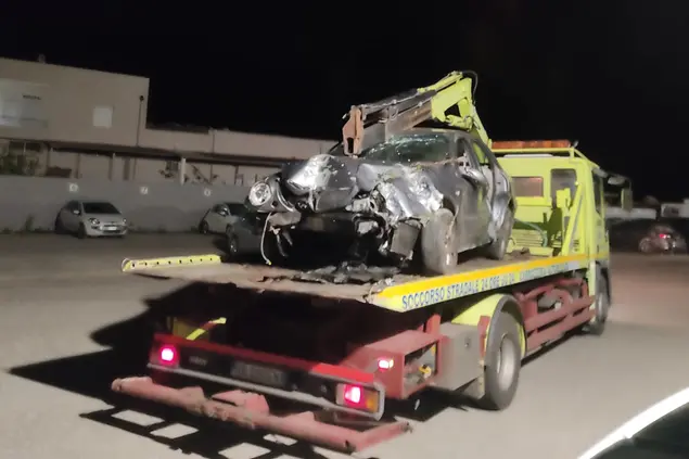 L'auto coinvolta nell'incidente (Foto: Fabio Murru)