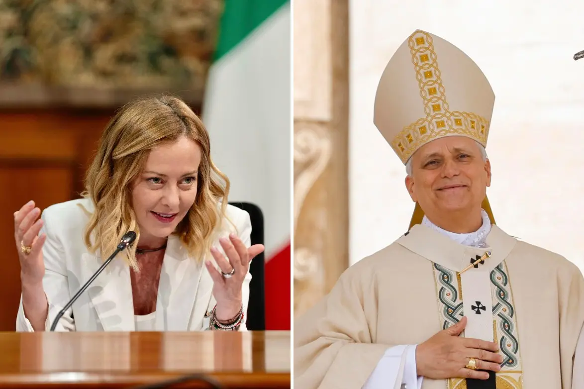 Giorgia Meloni e Papa Leone XIV (foto Ansa)