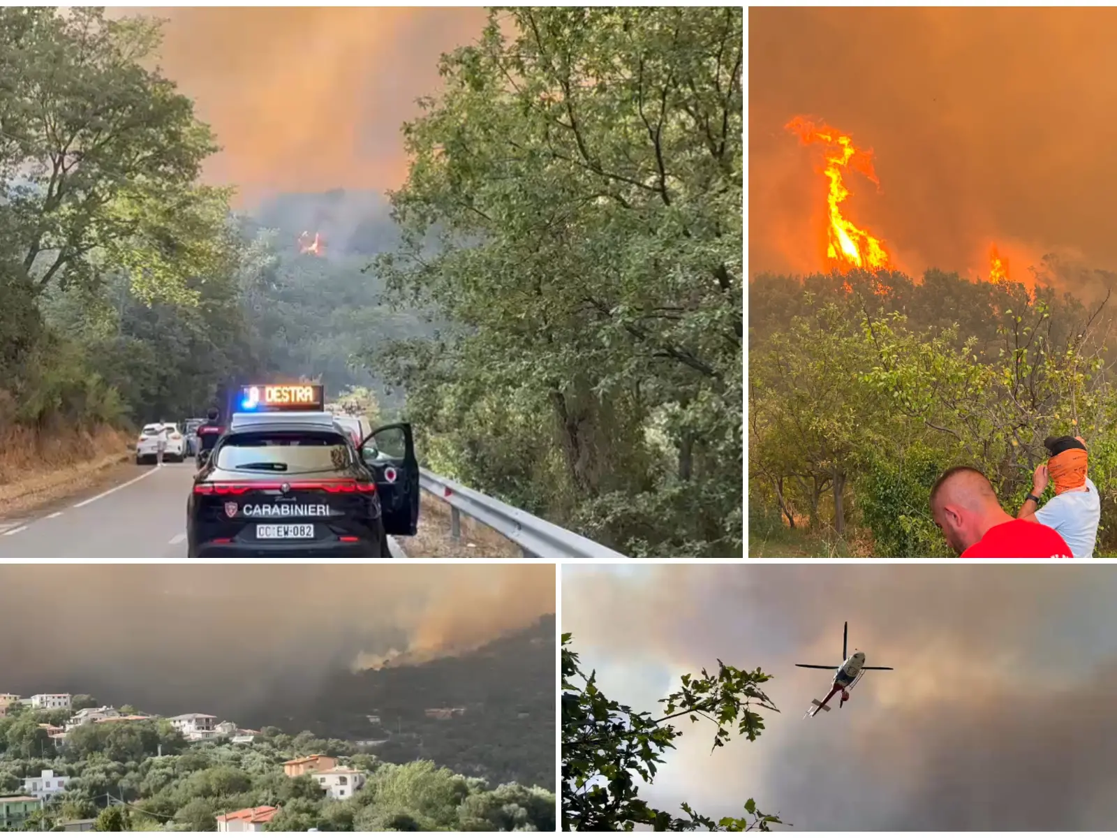 A fiery inferno erupts in Arzana: homes threatened, about a hundred people evacuated. The mayor: "The situation is dramatic."
