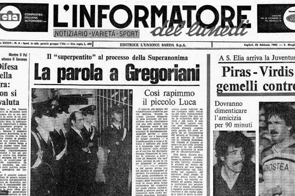#AccaddeOggi: 22 febbraio 1982, Luciano Gregoriani vuota il sacco, prima Gola profonda dell'Anonima Sarda