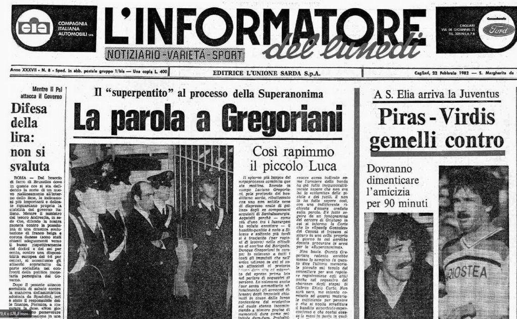 #AccaddeOggi: 22 febbraio 1982, Luciano Gregoriani vuota il sacco, prima Gola profonda dell'Anonima Sarda