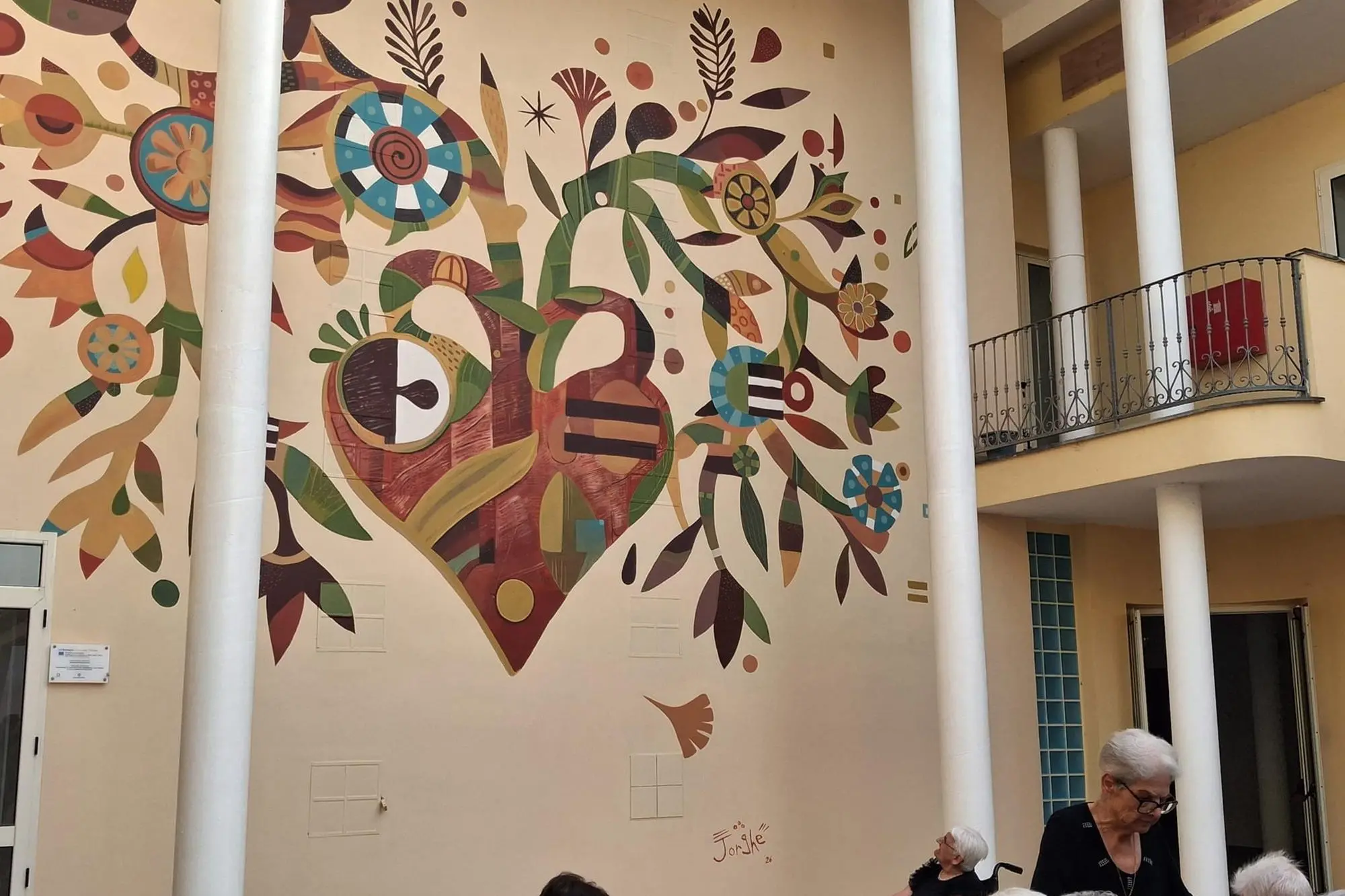 Il murale dedicato a San Giovanni Battista