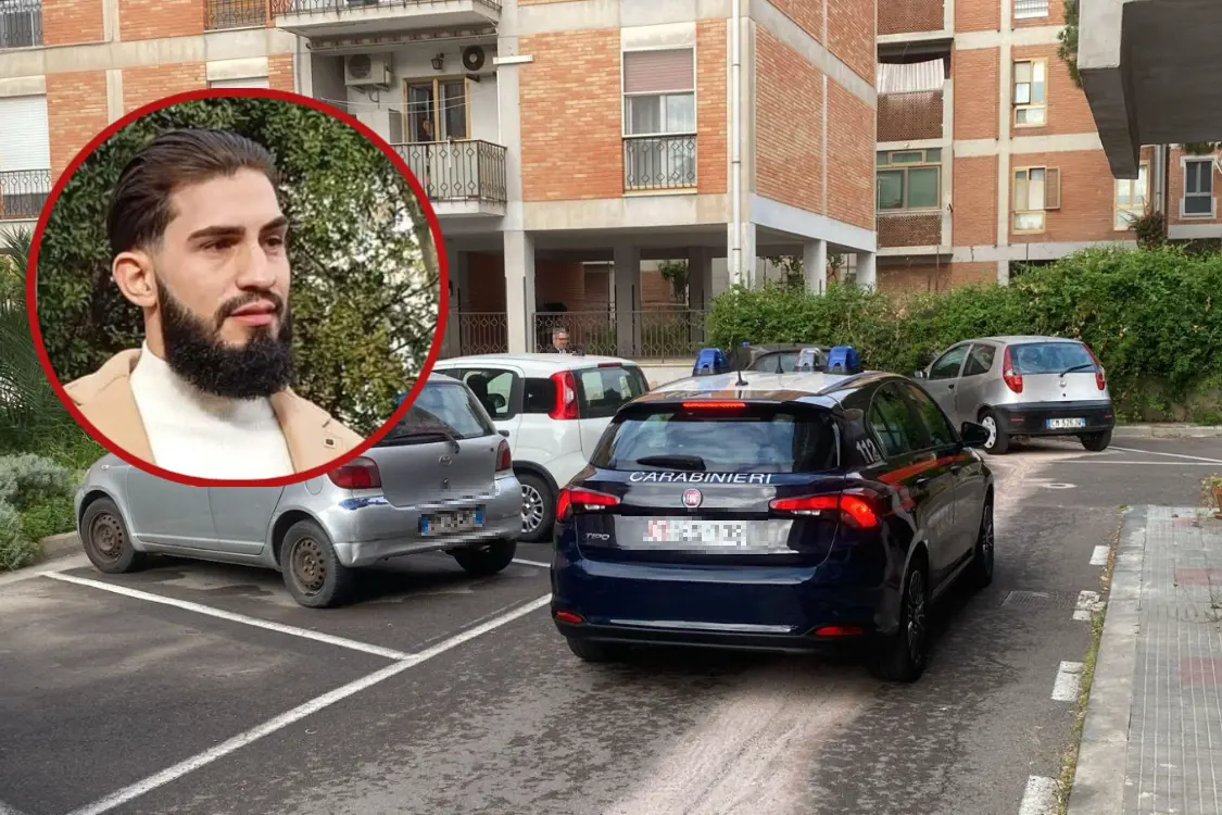Il luogo in cui è avvenuto l'omicidio a Monserrato. A sinistra Leonardo Mocci