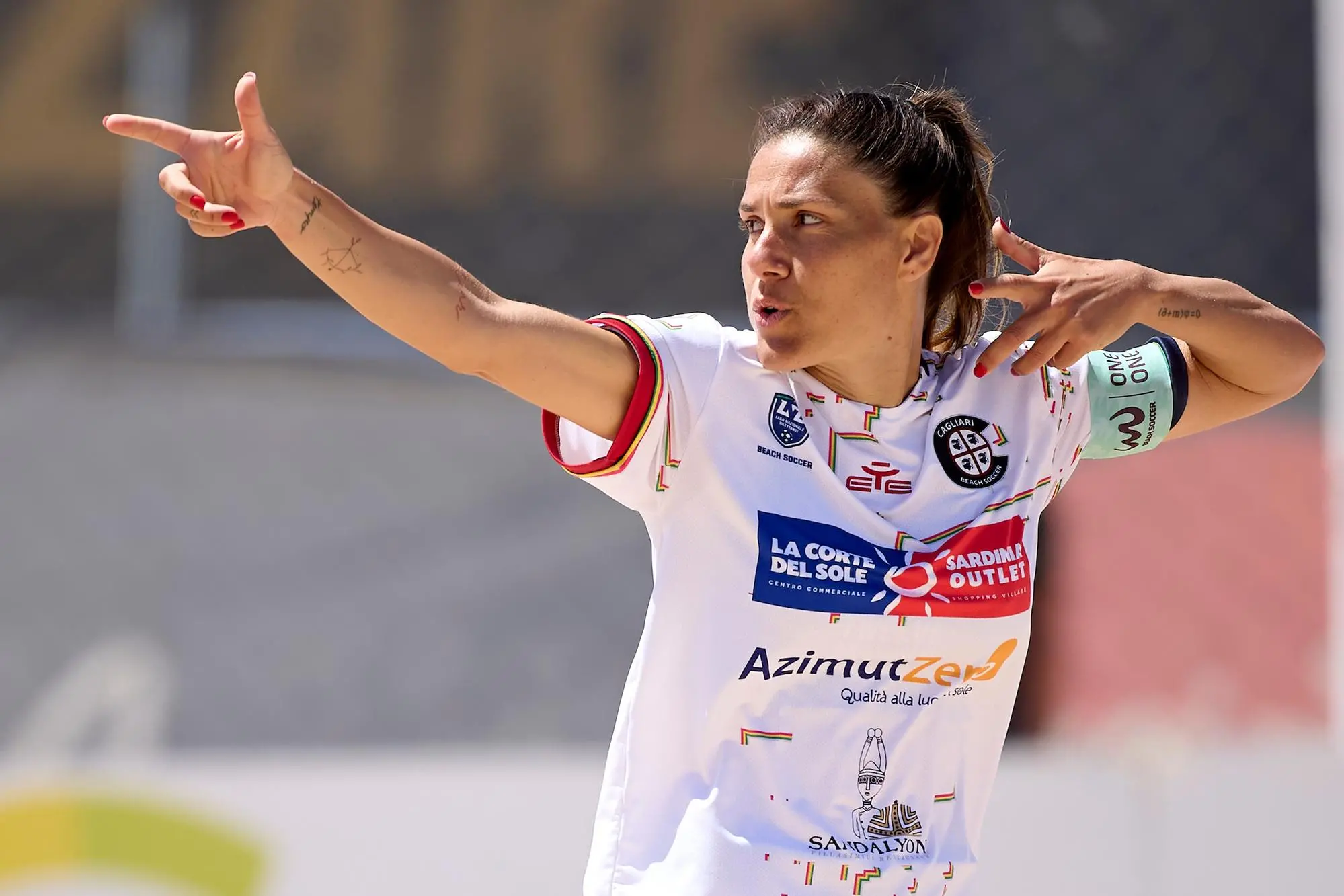 Veronica Privitera del Cagliari Beach Soccer (foto Beach Soccer Worldwide)