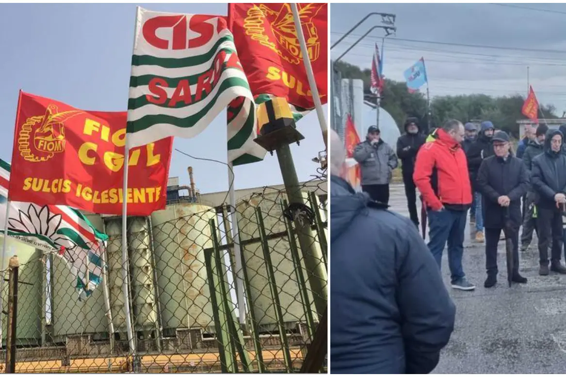 Sider Alloys, le proteste degli operai (foto Ansa)