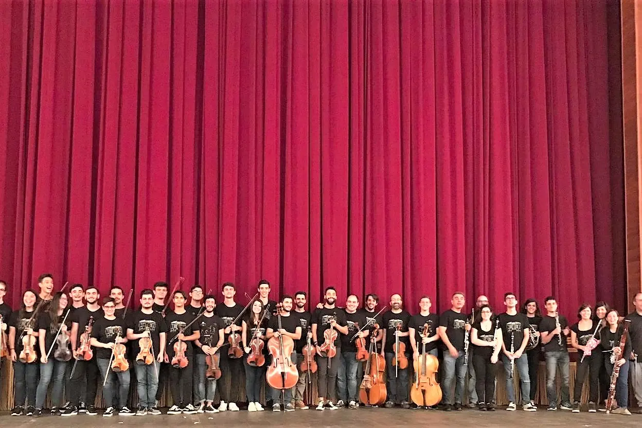 Una formazione dell'orchestra del Liceo Azuni di Sassari (foto concessa)
