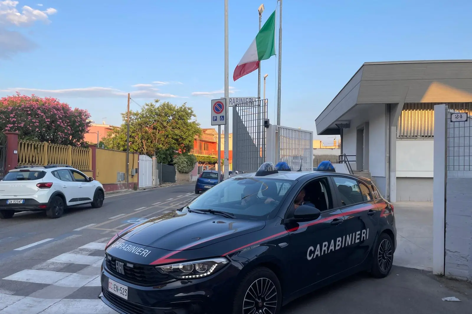 Intervento dei carabinieri