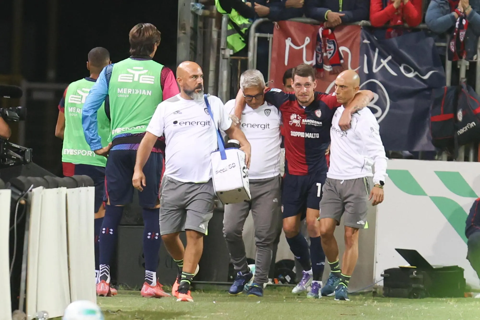 Andrea Belotti lascia il campo (Ansa)