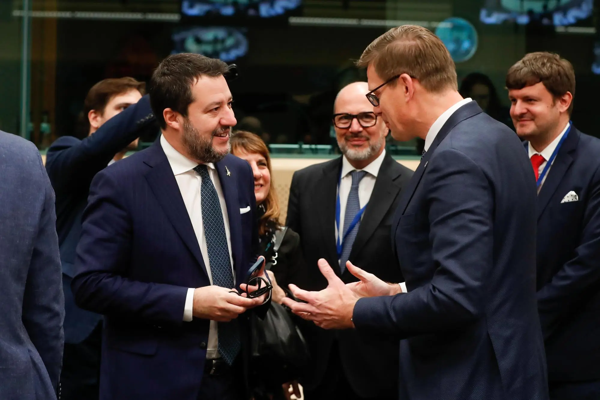 Salvini in Brussels (Ansa-Epa)