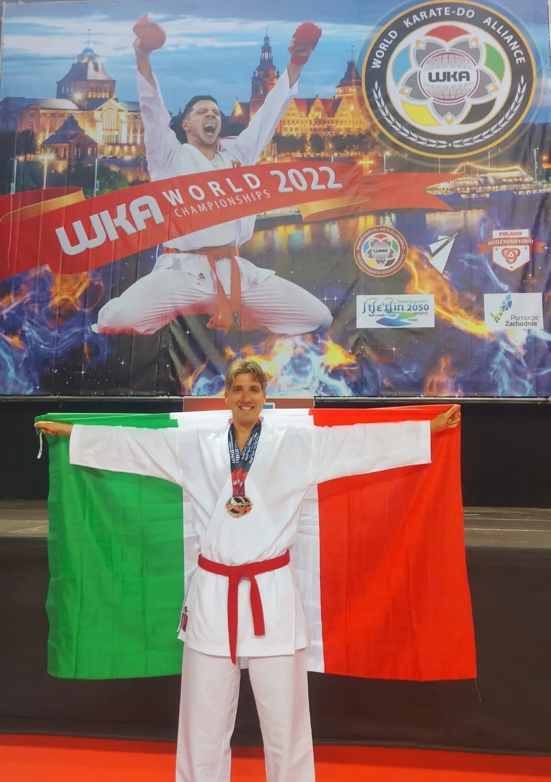 Gino Emanuele Melis, medaglia d’oro ai campionati europei e mondiali di karate (foto Pittau)