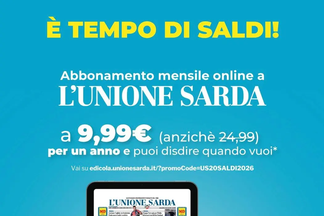 Tempo di saldi per l'abbonamento a L'Unione Sarda