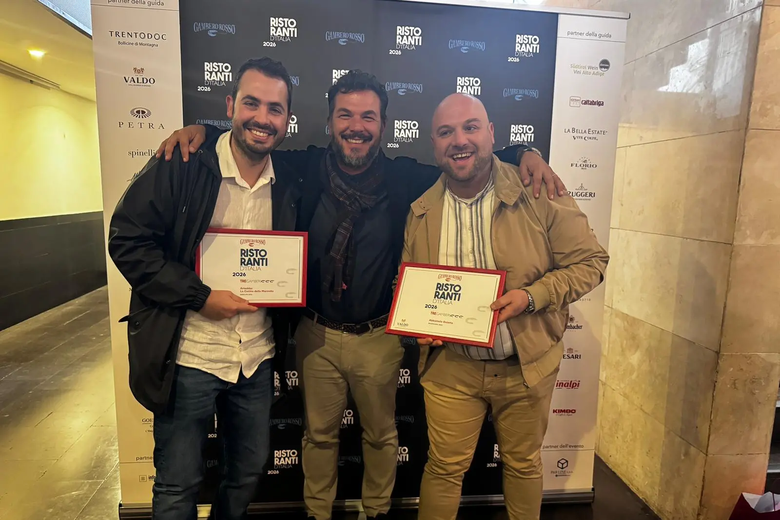 I premiati con Tre Gamberi