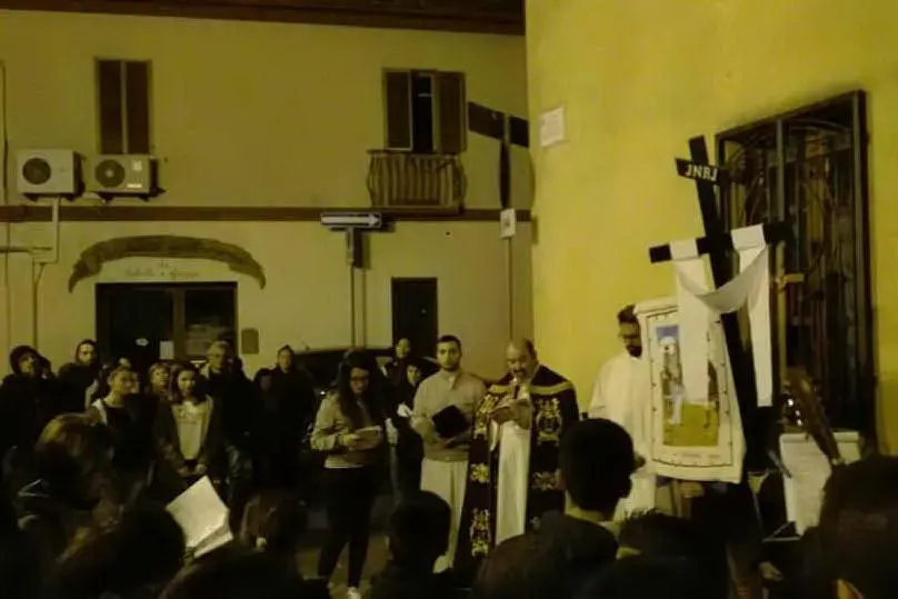 La Via Crucis in piazza Matteotti, Settimana Santa dello scorso anno