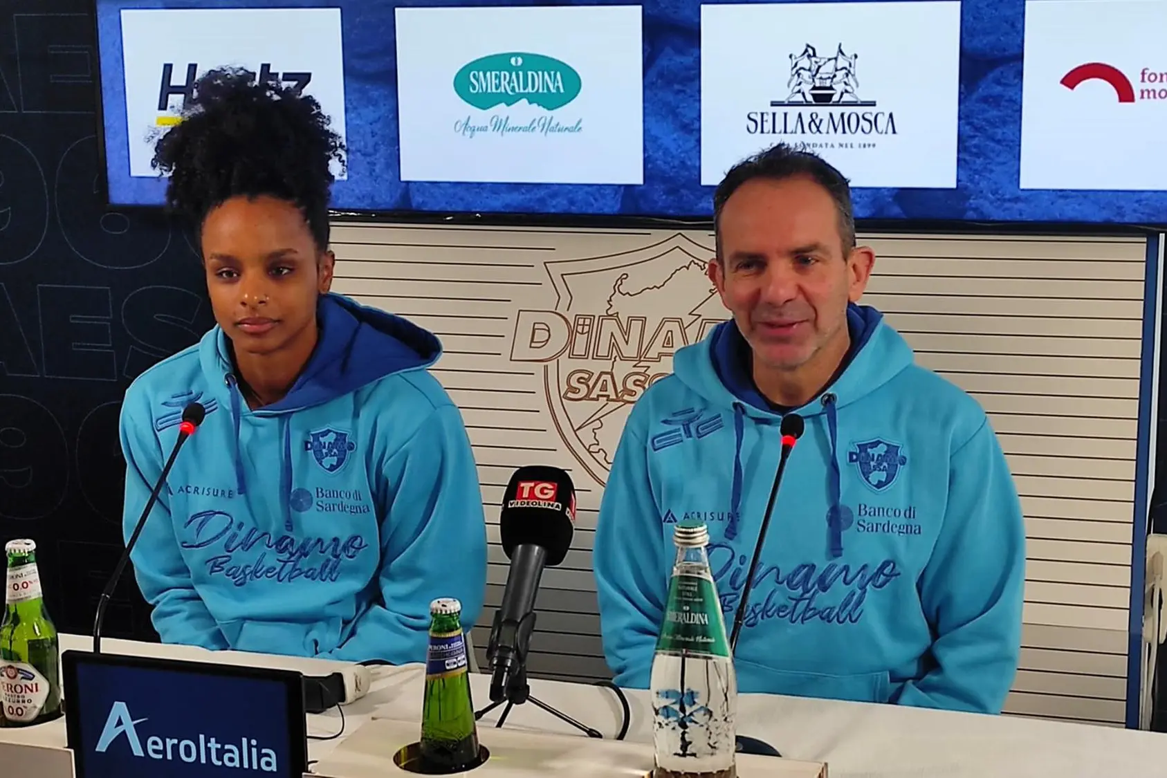 L'americana Treffers e il coach Citrini (foto G. Marras)