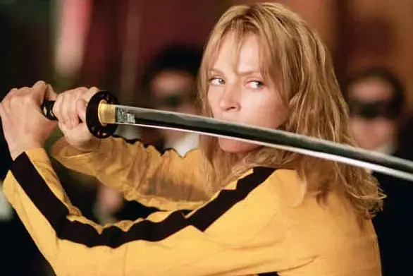 Uma Thurman in Kill Bill (foto da frame video)