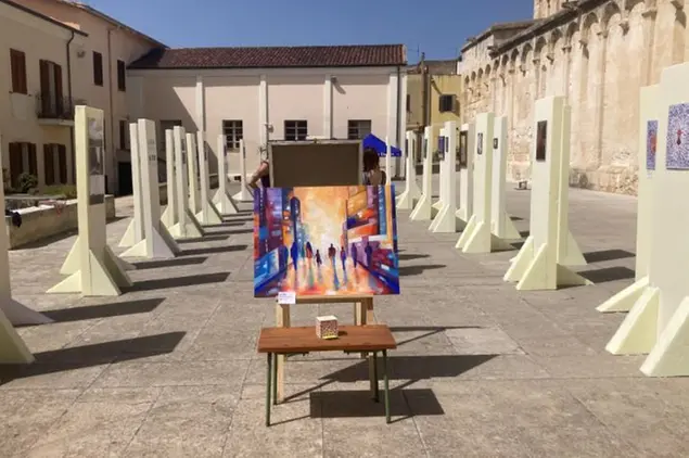 Opere esposte in Atrio Metropoli (foto Pala)