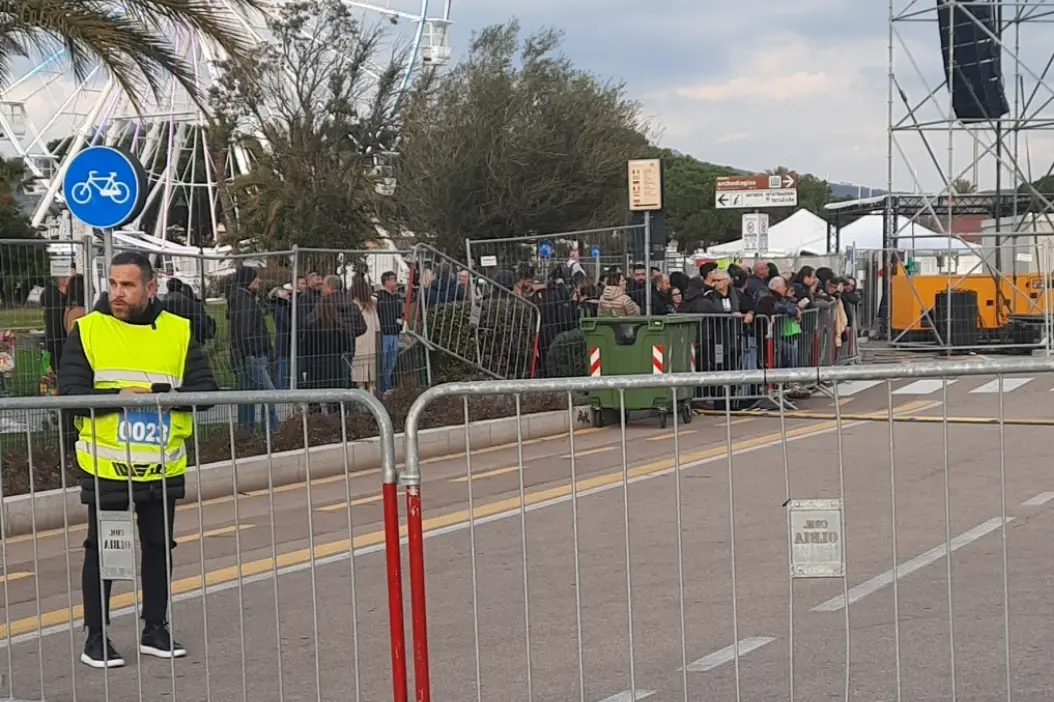 L'area dove si svolgerà l'evento di Capodanno a Olbia