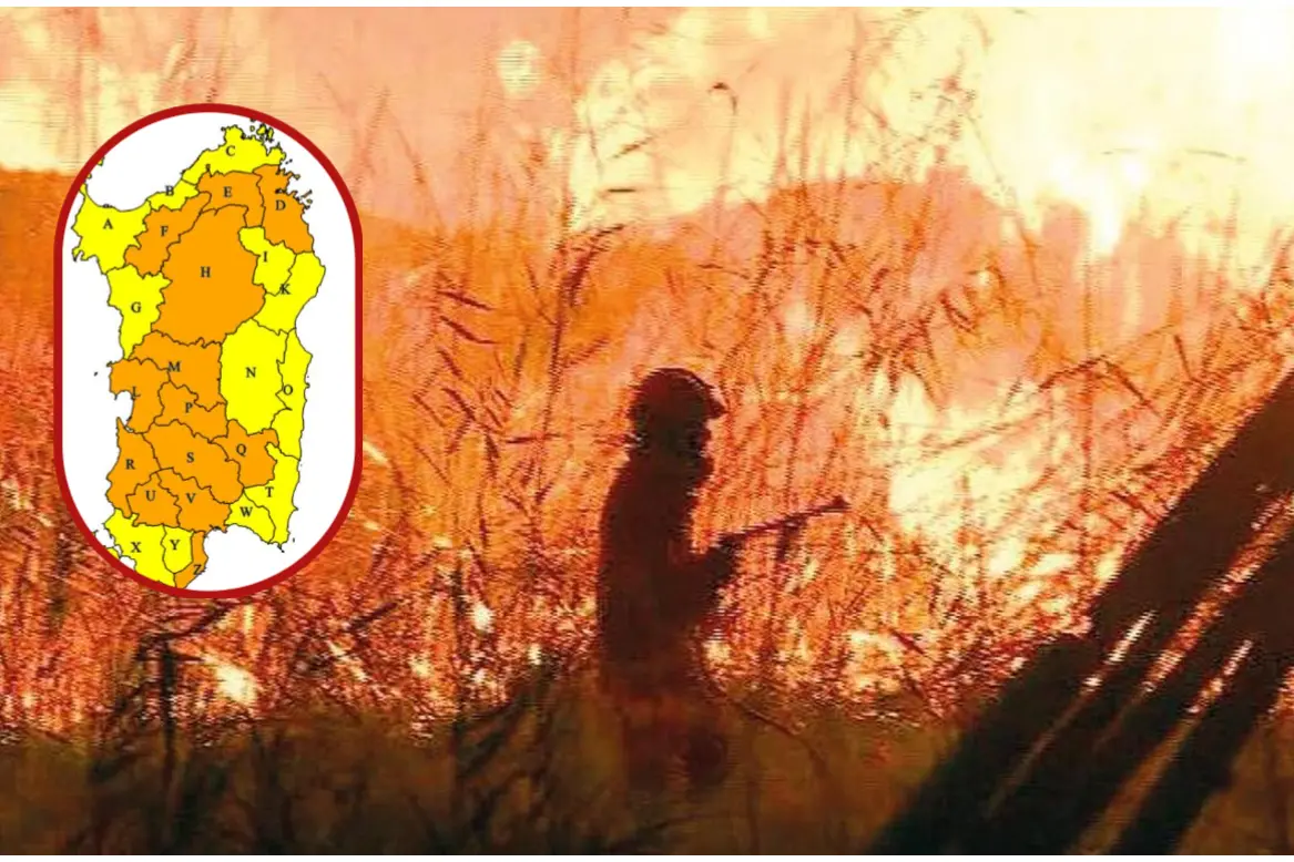 A sinistra il dettaglio del bollettino, con le zone arancioni e gialle