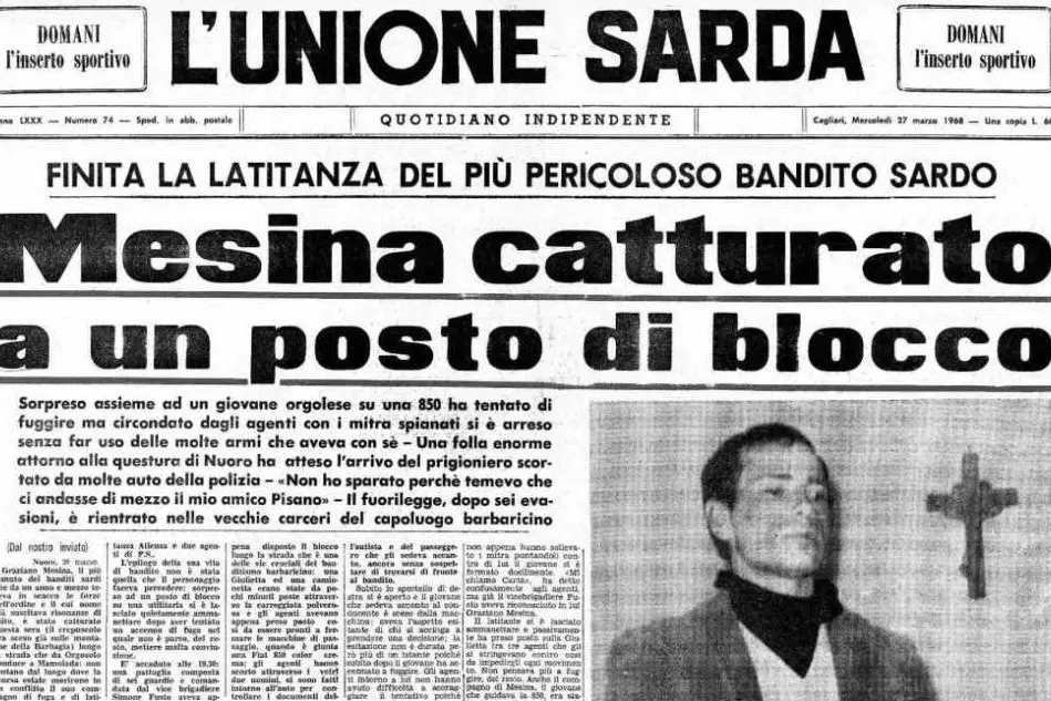 #AccaddeOggi: 27 marzo 1968, catturato Graziano Mesina, il più pericoloso bandito sardo