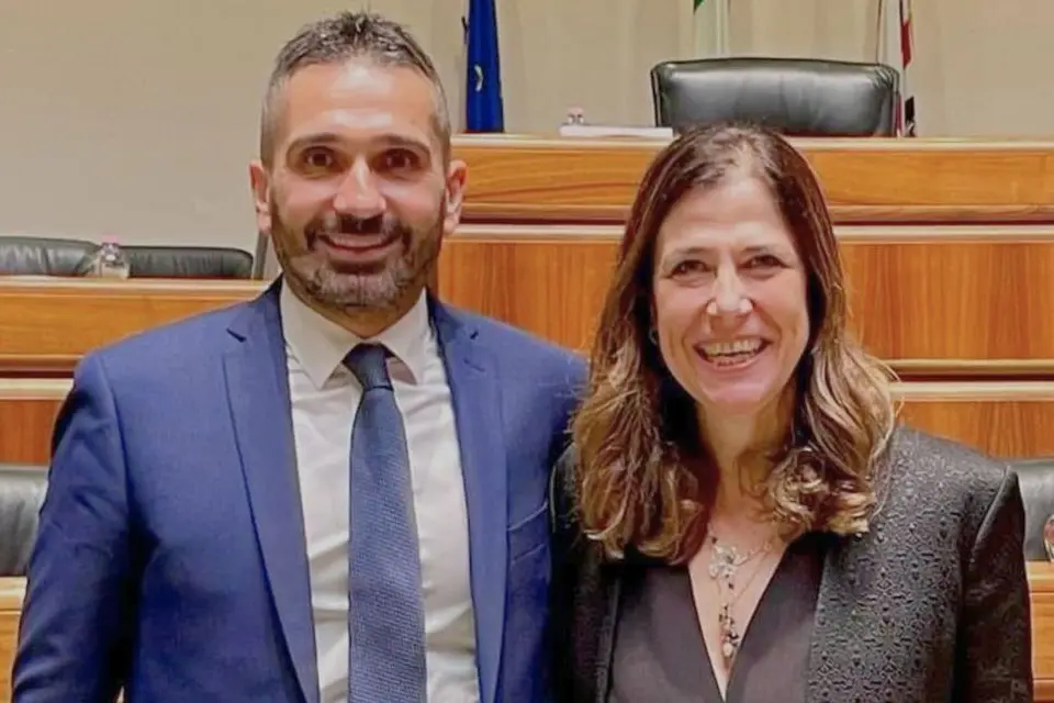 Giuseppe Meloni e Alessandra Todde