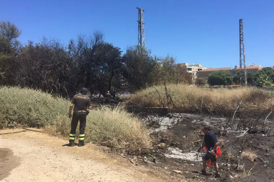 I vigili del fuoco in azione