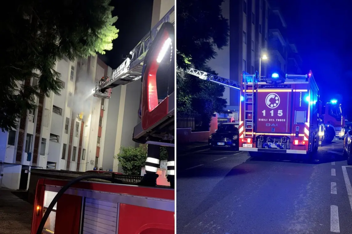 L'incendio in via Fracastoro