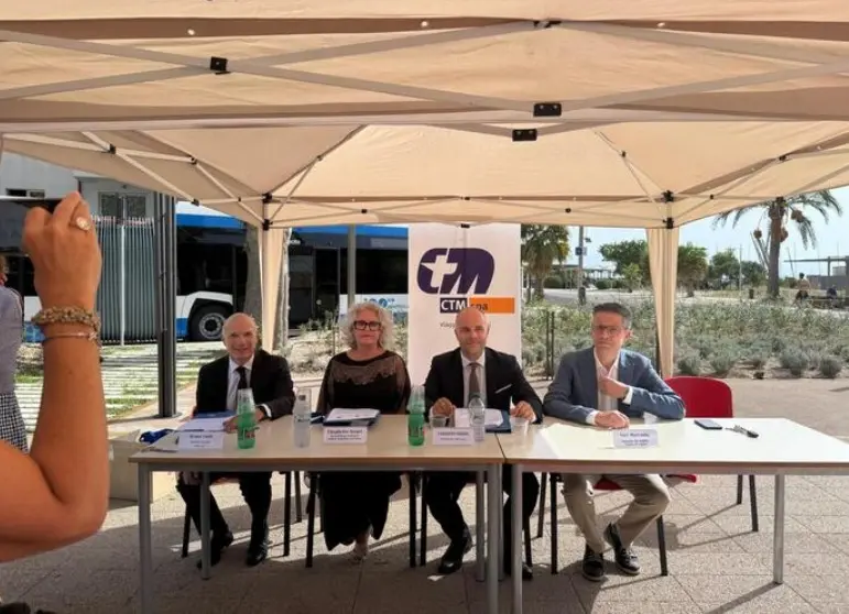 La presentazione dei nuovi bus elettrici del Ctm