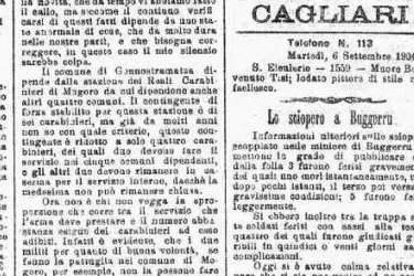 La strage di Buggerru nelle cronache dell'Unione Sarda del 6 settembre 1904