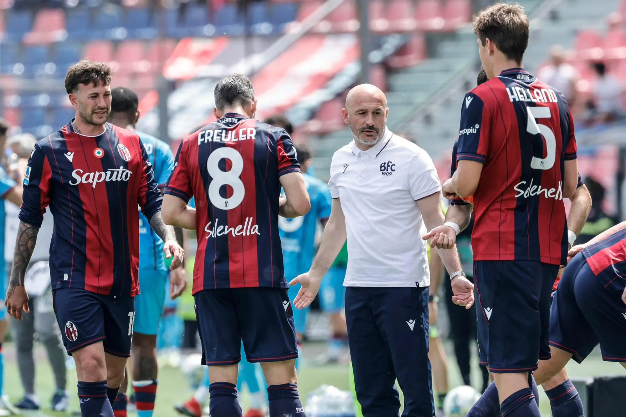 Vincenzo Italiano in Bologna-Cagliari (foto Ansa)