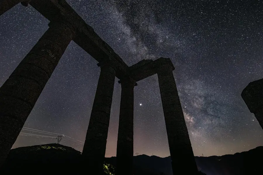 Il tempio di Antas e la Via Lattea (foto Samuele Pinna)