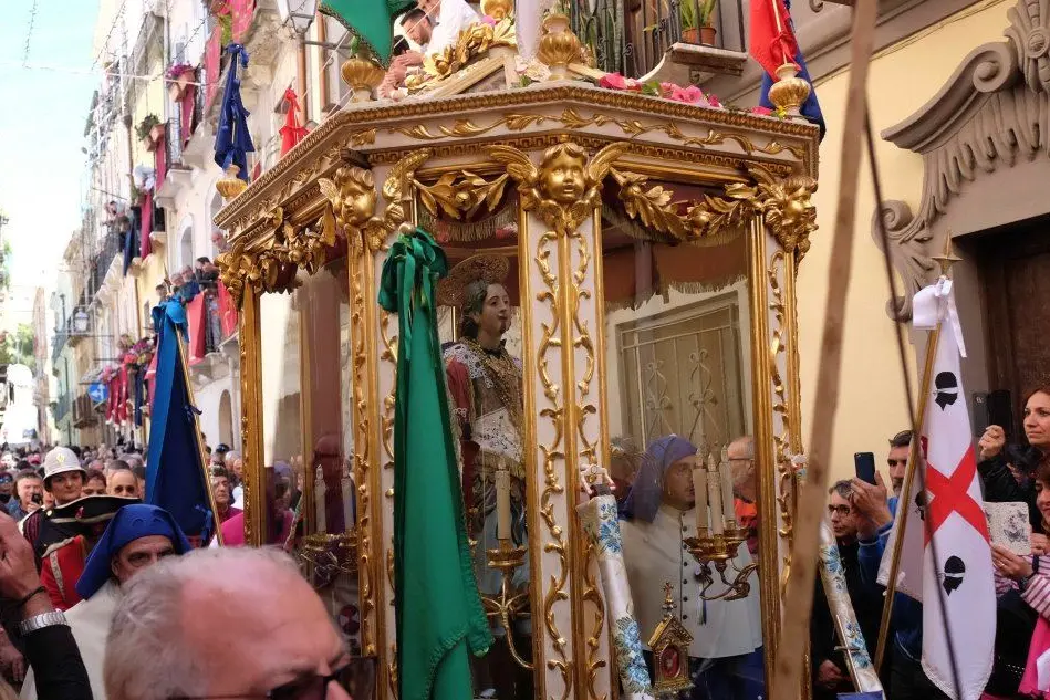 Sant'Efisio a Cagliari il Primo maggio (L'Unione Sarda)