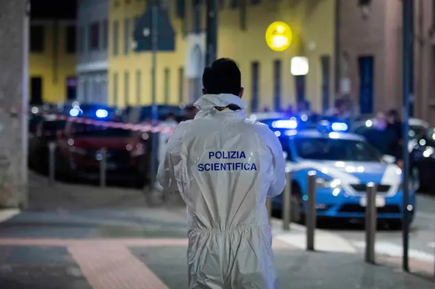 Il luogo dell'omicidio di Boiocchi (foto Ansa)