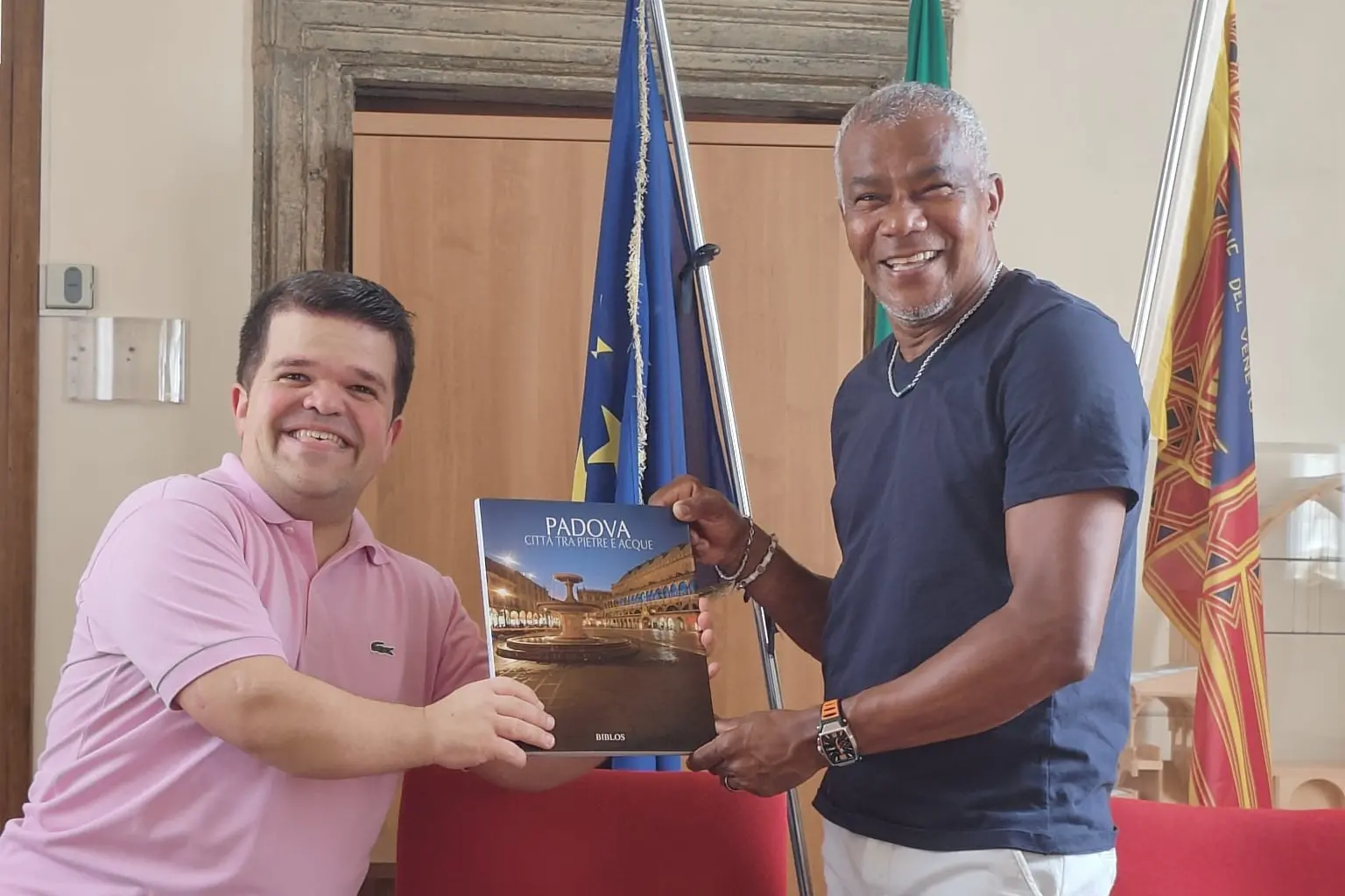 Lulù Oliveira col consigliere comunale di Padova Davide Meneghini