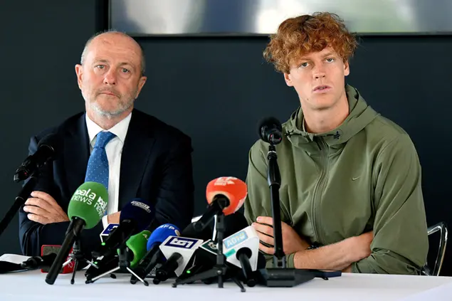 Jannik Sinner col presidente Fitp Angelo Binaghi