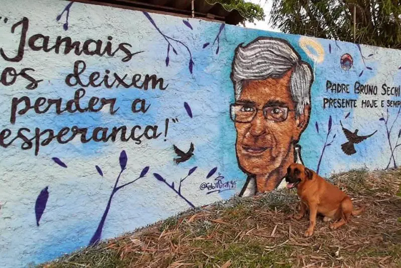 Un murale dedicato a Padre Bruno Sechi