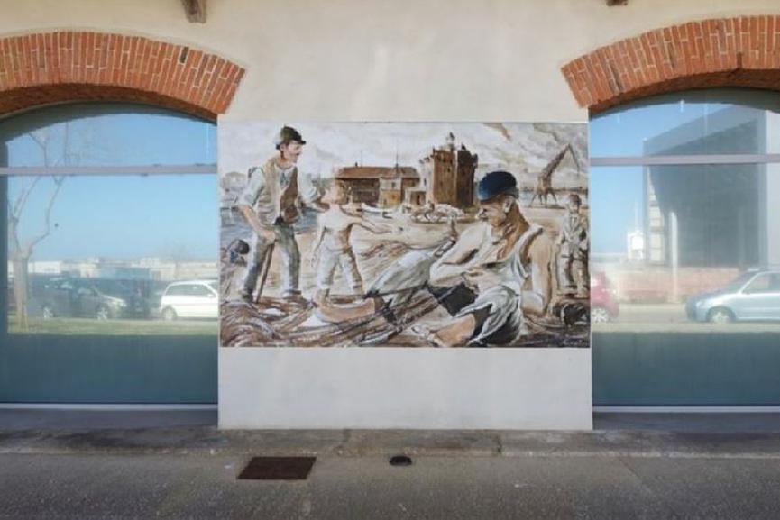 L'arte negli angoli di Porto Torres: un murale sulla facciata del Museo
