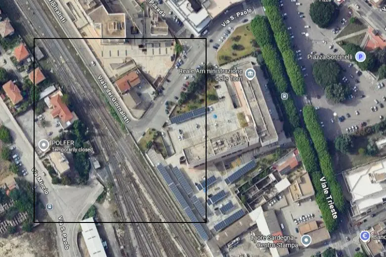 La zona dove nascerà lo scavalco tra via San Paolo e viale Trieste