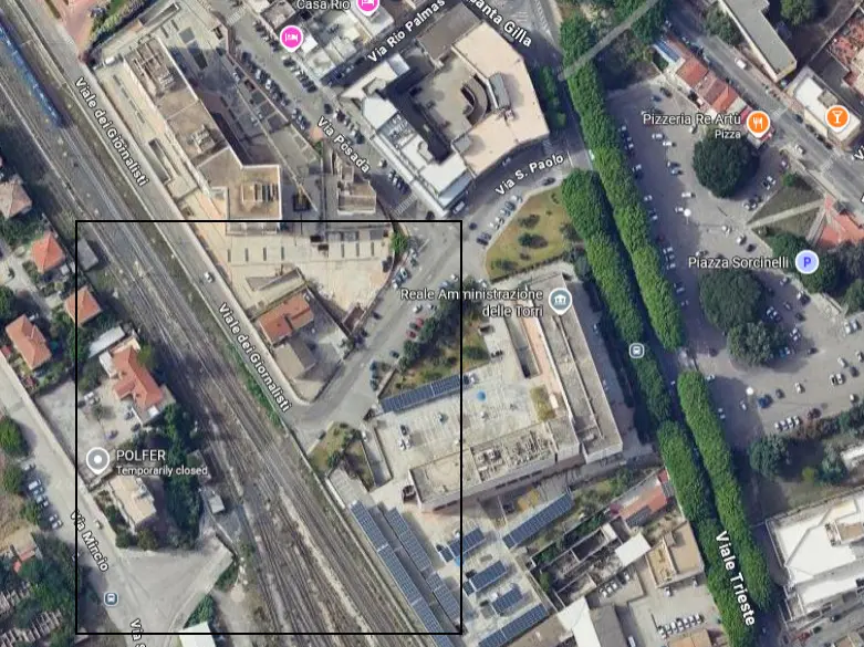 La zona dove nascerà lo scavalco tra via San Paolo e viale Trieste