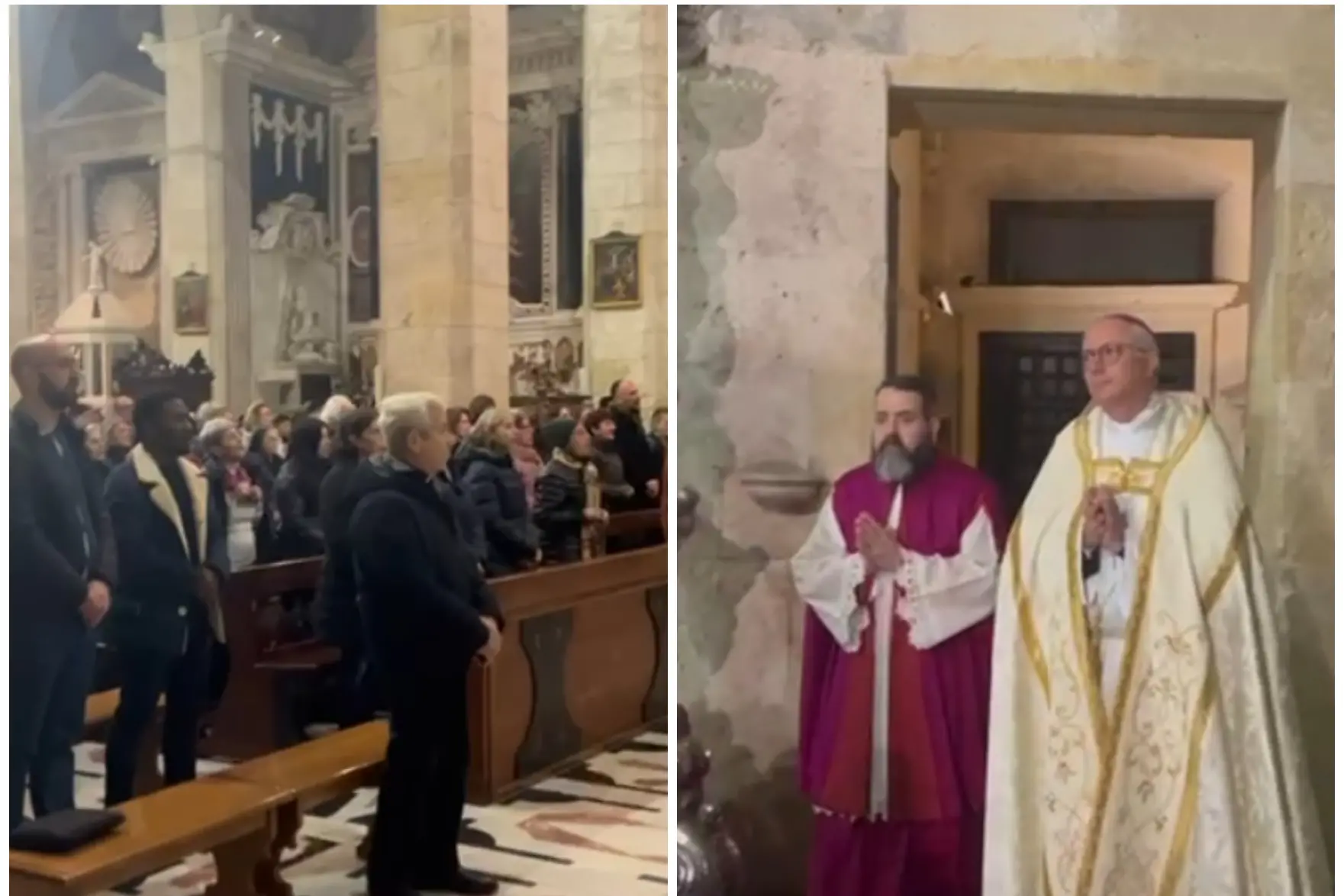 La preghiera nella Cattedrale di Castello