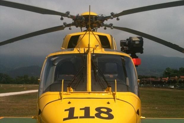 Un elicottero del 118 (Ansa)